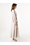 Embroidered Satin Dress Cream - 3