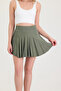 Women's Khaki Viscose Fabric Summer Shorts Skirt 1905 - 3