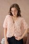 Ruffle Detail Buttoned Full Tulle Blouse - 4