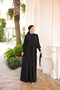 Women's Hijab Covered Buttoned Belted Dress - 6