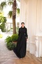 Women's Hijab Covered Buttoned Belted Dress - 2