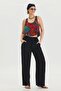 Elastic Waist Belt Detailed Summer Trousers - 3