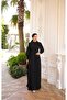 Women's Hijab Covered Buttoned Belted Dress