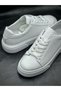 Genuine Leather Men's White Sneakers Orthopedic, Lightweight, Comfortable, Non-Slip Sole, Everyday Sneakers - 5