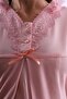 Cotton Maternity Pajama Set with Hidden Breastfeeding Feature – Elastic Waistband – Pink - 8