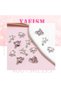 TZ-29 15PCS Nail Art Charms Crystal Heart Nail Charms Pink Shiny Planet Charms 3D Alloy Star Nail Ch - 4