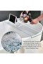 Clear Acrylic Bathtub Caddy Tray - Rectangular Multi-Surface Organizer for Bathroom & Bedside - 3