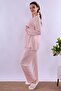 Cotton Maternity Pajama Set with Hidden Breastfeeding Feature – Elastic Waistband – Pink - 4