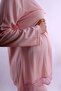 Cotton Maternity Pajama Set with Hidden Breastfeeding Feature – Elastic Waistband – Pink - 6