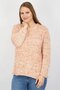 Women Round Neck Long Sleeves Sweater, Brawn