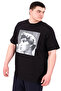 Mode XL Large Size Men's T-Shirt Crew Neck Statue U25027 Black - 4