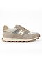 Tiglon Genuine Leather Handmade 586 Beige Sneakers Shoes - 3