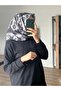 Ethnic Retro Pattern Soft Black Scarf - 2