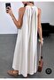 Bebe Plus Women's Halter Neck Linen Dress - 3