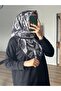 Ethnic Retro Pattern Soft Black Scarf