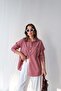 Trend Striped Pattern Long Sleeve Shirt - Red White - 3