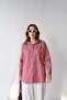 Trend Striped Pattern Long Sleeve Shirt - Red White - 5