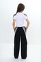 Girls' Two-Piece Tracksuit Set-Cargo Pocket Pants & Short Sleeve T-Shirt – 100% Cotton - 8