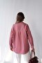 Trend Striped Pattern Long Sleeve Shirt - Red White - 7