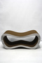 Cardboard Cat Scratching Sofa - Large - Gray Wood Pattern - (59X26X24 cm) - 2