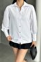 Women's Foil Striped Balloon Sleeve Shirt - 4