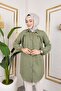 Gathered Front Ankle Elastic Tunic - Green / Ü104 - 6