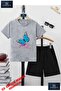 Children's Butterfly Gurl Custom Printed Crew Neck T-Shirt - Shorts Set