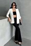 Women's Sleeve Fold Lined Blazer Jacket - 4