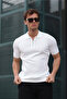 Men's Polo Neck Half Zipper T-Shirt - 2