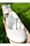 Girl's Stone Detailed Orthopedic Sole Velcro Ballerinas - 7