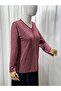 Lifera Elegant Floral Patterned Combed Cotton Mother's Blouse, Large Size - 3