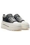 Women's 25Y363 Black and White Velcro Orthopedic Thick Platform Sole Sneaker Daily Walking Sports Shoes - 4