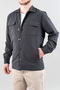 Men's Shirt Parachute Fabric Relaxed Fit Seasonal Snap Closure Flap Side Pocket Coat Smoked - 2