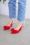 Maribel Red Bow Women's Heeled Shoes - 4