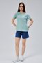 Mooncover Women's T-Shirt Textured Basic – Water Green - 2