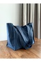 Indigo Gusseted Canvas Handbag and Shoulder Bag - Waterproof Fabric-Tote Bag