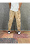 Cotton Bohemian Baggy Trousers with Elastic Waist - 3
