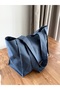 Indigo Gusseted Canvas Handbag and Shoulder Bag - Waterproof Fabric-Tote Bag - 2