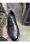 Black Genuine Leather Men's Casual Shoes - 5