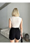 Women's Shirred Sandy Fabric Sleeveless Blouse - 6