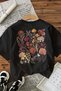 Premium Natural Flowers Back Printed Trend T-Shirt 23617 - 3