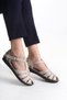 Genuine Leather Beige Orthopedic Sole Women's Sandals Tmd 202588 - 2