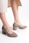 Genuine Leather Galvanized Heel Mink Women's Shoes Tmd 202576 - 6