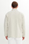 Men's Stone Comfort Fit Casual Cut Hidden Button Collar Cotton Pocket Winter Shirt Jacket - 5
