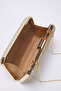 Altın Simli Abiye Kadın Şık Mini Boy Clutch El Çantası TAKSS25OC00065 - 7