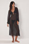 Siyah Örme Cut Out Detaylı Maxi Plaj Elbise TBESS25EL00116 - 2