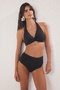 Siyah Yüksek Bel Hipster Basic Bikini Altı TBESS25BA00035