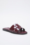 Claret Red Single Band Daily Women's Slippers Takss24Te00010 - 2