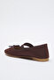 Brown Suede Bow Square Toe Mary Jane Women's Ballet Flats Takss25Be00038 - 7