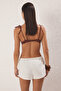 Ecru Denim Accessory Detailed 100% Cotton Beach Mini Regular Waist Shorts & Bermuda Tbess25Sr00014 - 5